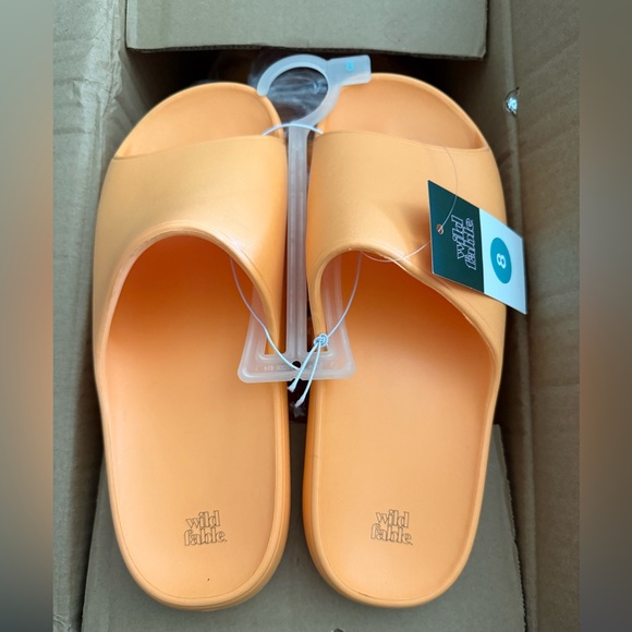 Wild Fable Shoes Robbie Slide Orange slip on Sandals 🎯 Target size 8 - Picture 5 of 8